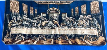 Lot 422- The Last Supper Tapestry Wall Hanging - 12 Apostles - Large Religious Decor 37x19