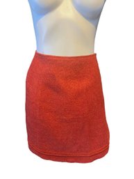 Lot 23- Vintage Red John Meyer Of Norwich Wool Wrap Skirt- Womens Small