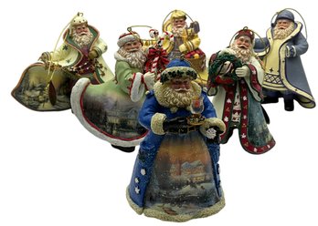 Lot 14KS- 2003 Thomas Kinkade Heirloom Christmas Tree Ornaments - Old World Santas - 6