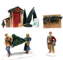 Lot 71RR- Dept. Department 56 - Picking Out The Tree - Christmas In The City Series - Lot Of 3