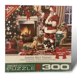 Lot 707NM - Eurographics Santa's Best Friend 300 Piece Puzzle Factory Sealed.  19 1/4 X 26 5/8