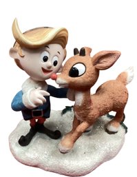 Lot 126SES- 1999 Collectible -Loveable  Misfits - Rudolph And Hermy - Land Of Misfit Toys Figurine