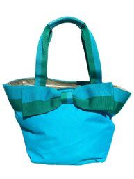 Lot 14NM - Kate Spade Tote Bow Hand Bag - Green & Blue