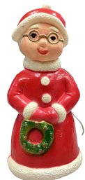 Lot 2RR- Adorable Vintage Mrs. Claus Blow Mold 14 Inches  Made By Union Products Electric USA - Works Great!