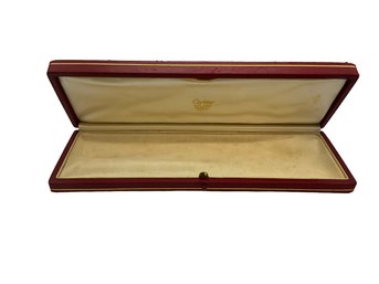 Lot 52- Cartier Red Leather Jewelry Necklace Box (no Jewelry)