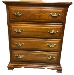 Lot 51- Maple Dresser With 4 Drawers