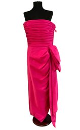 Lot 39- Hot Pink Evening Gown Vintage Size 12