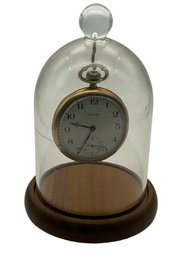 Lot 45- UPDATE - Gold Filled Antique Waltham Pocket Watch With Glass Cloche Display Case