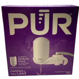 Lot 139RR - New Sealed PUR Faucet Filtration System White Easy Attachment On/Off Change Light