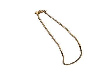 Lot 113RR- Lovely Costume Gold Tone Chain Bracelet