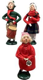 Lot 31RR- Byers Choice Carolers PJ Boy 1987 Drummer Boy 1985 Young Girl 1990 Retired - 3