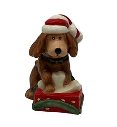 Lot 64- Foreside Christmas Puppy Dog Trinket Box