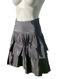 Lot 218SES - Kips Bay Black Ruffled Tiered High Waist Skirt Vintage Size 11/12