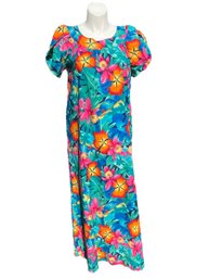 Lot 227SES - NEW! 1960s Hilo Hattie Dress Mumu Hawaiian Original Dress Vintage Size Large