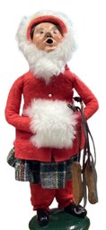 Lot 36RR- Byers Choice Carolers Girl Caroler With Muff And Wooden Ice Skates Ret 1988