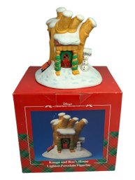 Lot 206KR - Christmas Collection Kanga & Roo's House - Lighted Porcelain Figurine - Disney