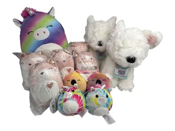 Lot 213KR - STOCKING STUFFER! More Plush - Love The Squishmallow & Pups For Gifts - All Brand New