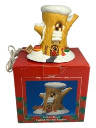 Lot 207KR - Christmas Collection Rabbit's House - Lighted Porcelain Figurine - Disney