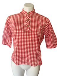 Lot 34- Abby Michael Ltd. Red Gingham Top- Vintage