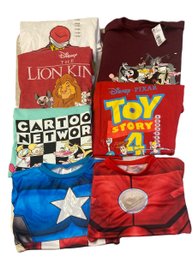 Lot 706 - Lot Of Seven Miscellaneous Size T-shirts - Iron Man, Toy Story, Cartoon Network, Lion King