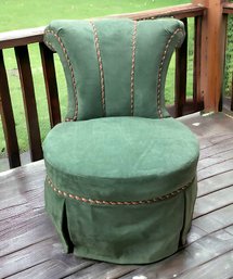 Lot 47- Grange Green Ultra Suede Parlor Vanity Chair