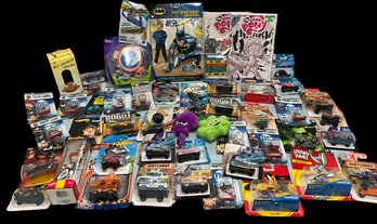 Lot 593- Sealed Toys- Maisto Fresh Metal- DC Figurines- Matchbox Cars- Hot Wheels - Looney Tunes- Batman