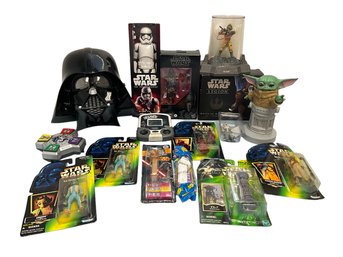 Lot 452- STAR WARS! Sealed Storm Troopers- Wookiee Warriors - Yoda- Greedo - Candy Bowl Darth Vader Mask