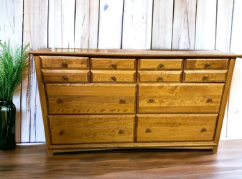 Lot 447- Ladies Long Dresser Bureau With 8 Drawers - BRING HELP TO MOVE THIS