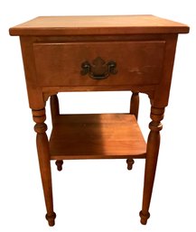 Lot 523- Ethan Allen Early American Solid Maple & Birch Night Stand Table