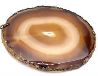 Lot 24- Sliced Agate Slab With Hanger - Decor