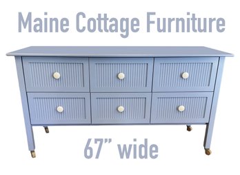 Lot-20RR - Maine Cottage Furniture Side Board Bureau Buffet Ocean Blue - Beautiful!