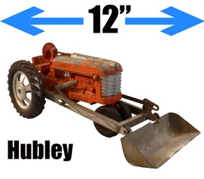 Lot 103- 1950's Hubley Toy Die Cast - 12 Inches - Ford Vintage Tractor With Front End Loader