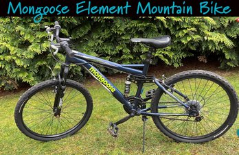 Lot 302SES- Mongoose Term 20 Mountain Bike - 24 Inch Tires - Element Racing Shocks