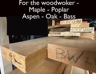 Lot 121 - HARD WOOD - Maple - Poplar - Aspen - Oak - Bass - Woodworking - Workshop - 2ND SHELF DOWN FROM TOP