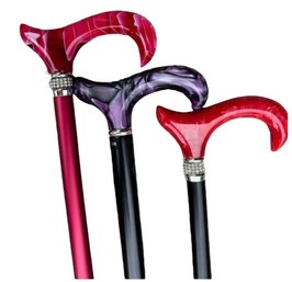 Lot 639 -Canes - Unique Marbleized Handles - Pink - Red - Purple - Fashion Canes - 3