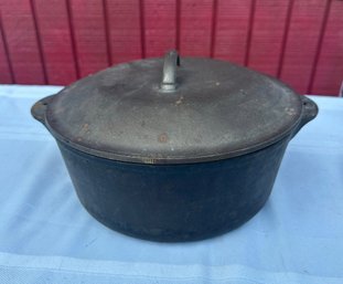 Lot 310  - Late 1800s Griswold Eerie PA - 10 Inch The Top Dutch Oven Cast Iron Pot With Dome Top Lid