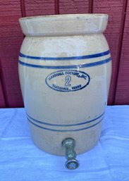 Lot 422- Pottery Drink Dispenser - Marshall Pottery - Texas - Primitive Stoneware Crock