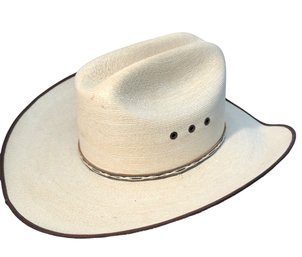 Lot 618 - White Cowboy Hat By Atwood MARFA Size 7 1/2