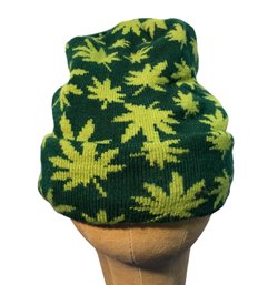 Lot 620 - WEED! Cannabis 420 Marijuana Leaf Soft Winter Hat