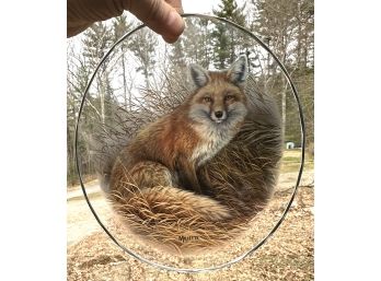 Lot 357 - Wild Wings - Rustic Suncatcher Fox By Millette Crystal Window Decor - Woodland Animals