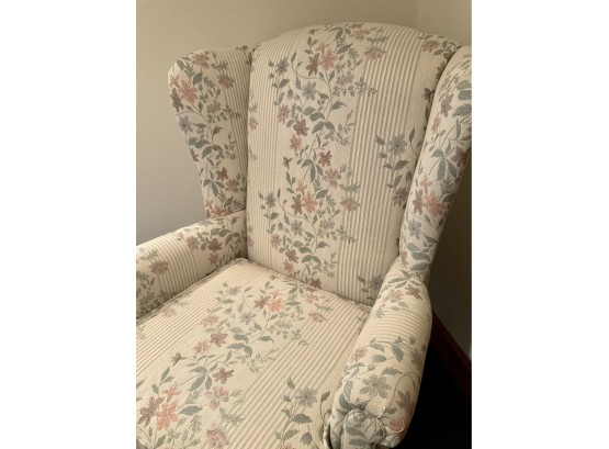 Lot 140-pastel  Wing Back Chair - Great Condition