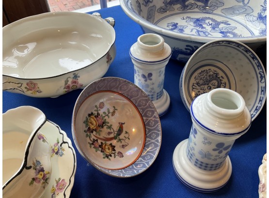 Lot 218 - Italian Pottery Plates & Asian Warwick Noritake Mixed Lot 16 Pcs