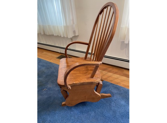 Lot 40- Oak Glider Chair - On The Small Side