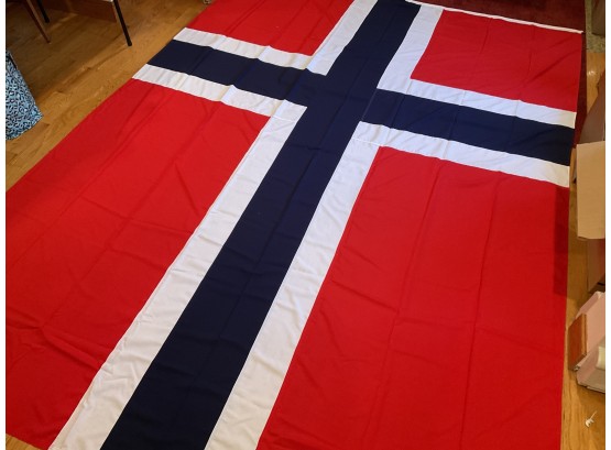 Lot 282- HUGE 8 Foot New Flag Of Norway 11 Feet 5 Inches X 8 Feet 1 Inch