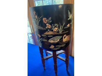 Lot 119 - Large Black Plastic Planter With Stand