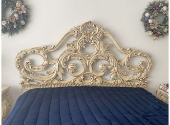 STUNNING Vintage  Italian Baroque Silik Style KING Bed