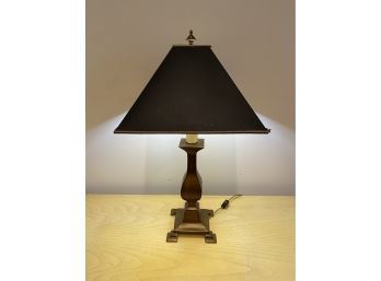 Lot 273 - Vintage Lamp With Copper Color Base And Black Shade