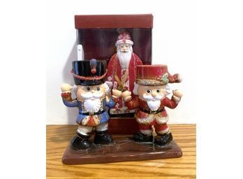 Lot 164 - Scandinavian Santa - Villeroy & Boch And Candle Santas