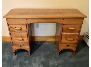 Lot 138 - Vintage Rock Maple Desk