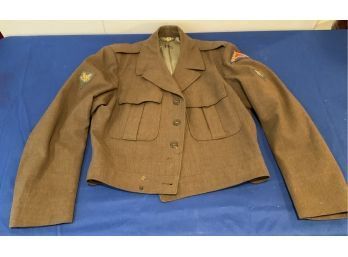 Lot 280- 1950s United States Army WW II Wool Army Jacket Coat Size 40R